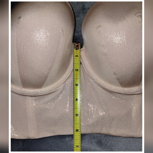 Victoria's Secret Body By Victoria Light Pink Shimmer Bustier Bra 34DDD - Picture 7 of 9